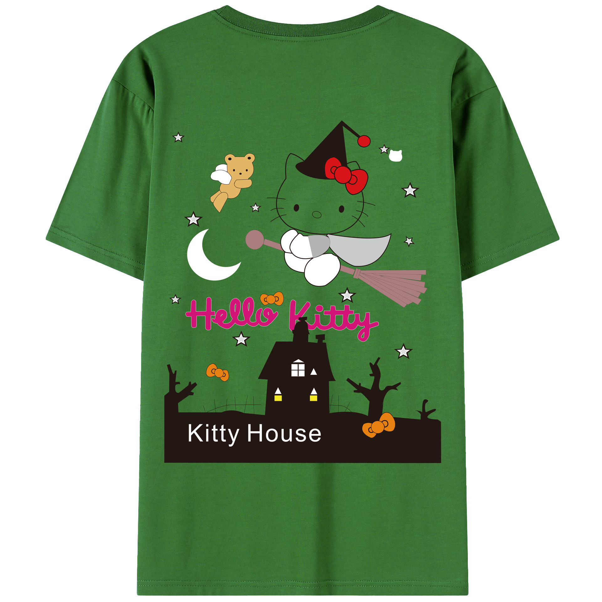 （画像用） Hello Kitty ハローキティ レディース半袖Tシャツ(バックプリント)